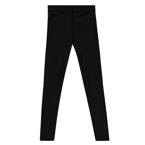 Men's Black SOVERENO Leggings with a logo on the front - Model IV