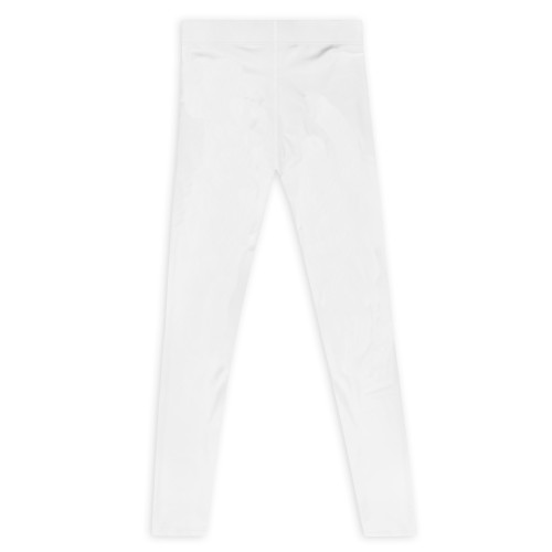 Men's White SOVERENO Leggings with a logo on the front - Model III