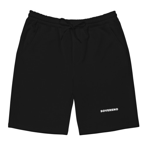 Men's Black SOVERENO Shorts with a logo on the front - Model IV