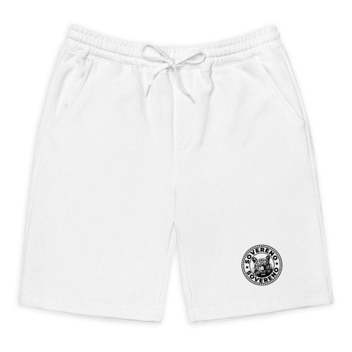 Men's White SOVERENO Shorts with a Tiger on the front - Model I