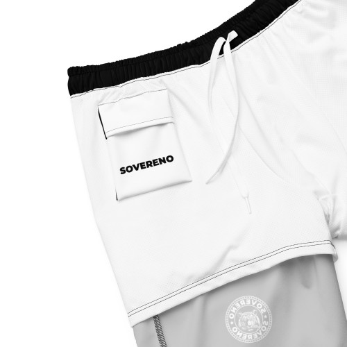 Men's Black SOVERENO Swim Trunks with a Tiger on the front - Model II