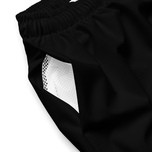 Men's Black SOVERENO Swim Trunks with a logo on the front - Model IV