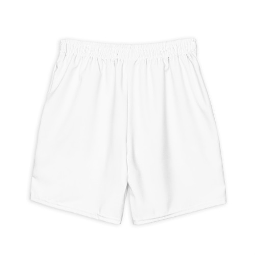 Men's White SOVERENO Swim Trunks with a logo on the front - Model III