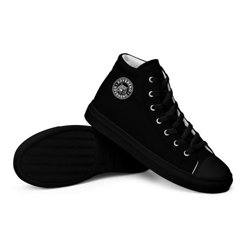 Men's Black SOVERENO High Top Canvas Shoes - Model II