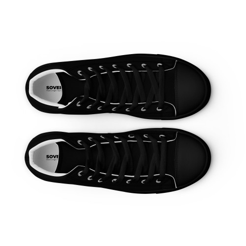 Men's Black SOVERENO High Top Canvas Shoes - Model II