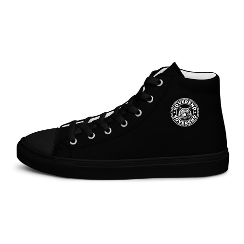 Men's Black SOVERENO High Top Canvas Shoes - Model II