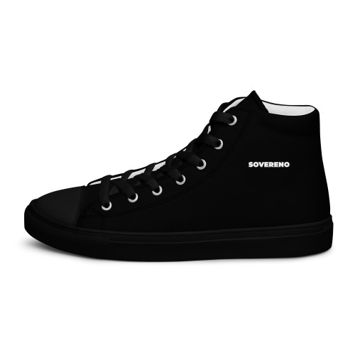 Men's Black SOVERENO High Top Canvas Shoes - Model IV