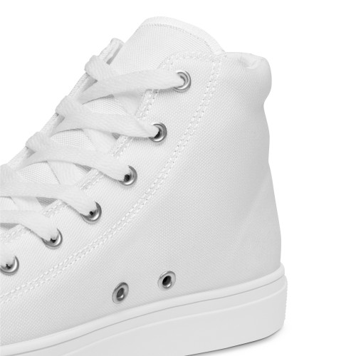 Men's White SOVERENO High Top Canvas Shoes - Model I