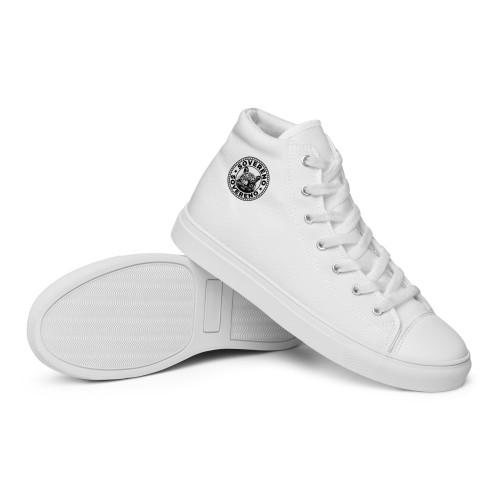 Men's White SOVERENO High Top Canvas Shoes - Model I