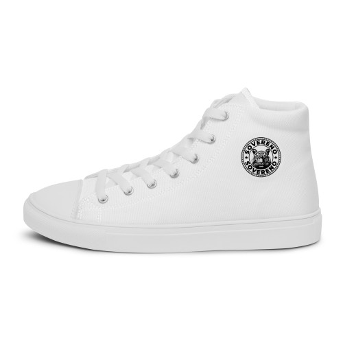 Men's White SOVERENO High Top Canvas Shoes - Model I