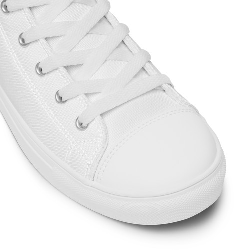 Men's White SOVERENO High Top Canvas Shoes - Model I