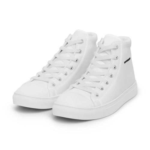 Men's White SOVERENO High Top Canvas Shoes - Model III