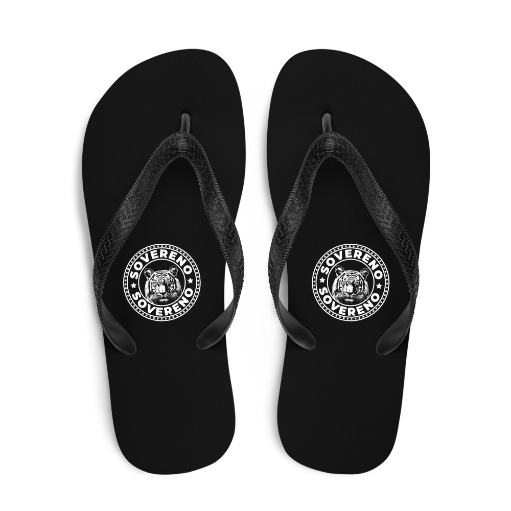 Men's Black SOVERENO Flip Flops - Model II