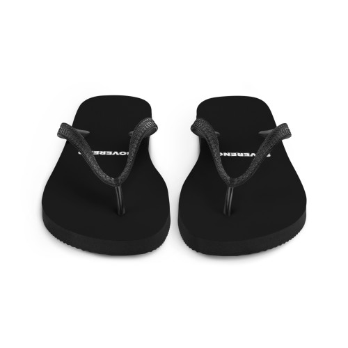 Men's Black SOVERENO Flip Flops - Model IV