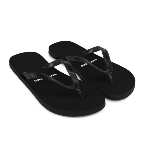 Men's Black SOVERENO Flip Flops - Model IV