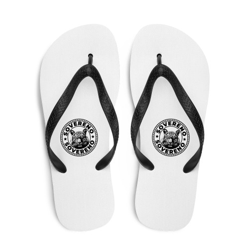 Men's White SOVERENO Flip Flops - Model I