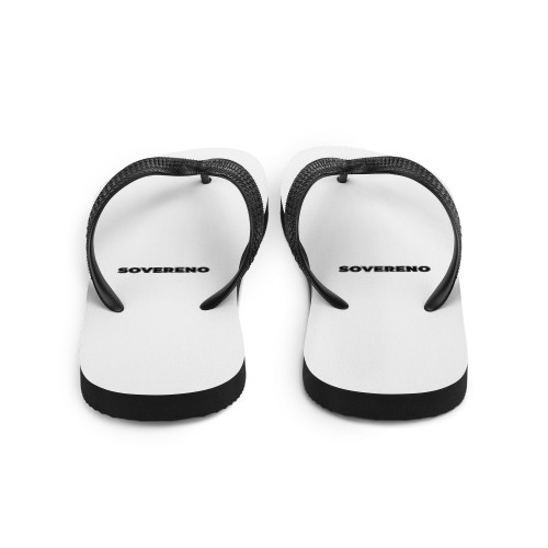 Men's White SOVERENO Flip Flops - Model III