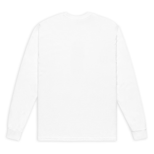 Men's White SOVERENO Long Sleeve T-shirt with a BIG logo on the front - Model III