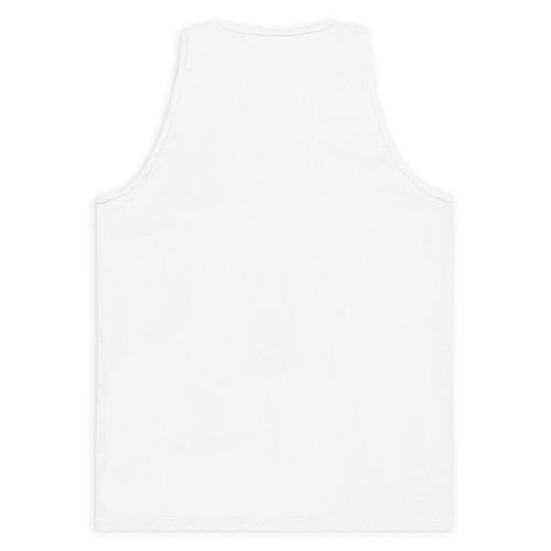 Men's White SOVERENO Tank Top with a BIG logo on the front - Model III