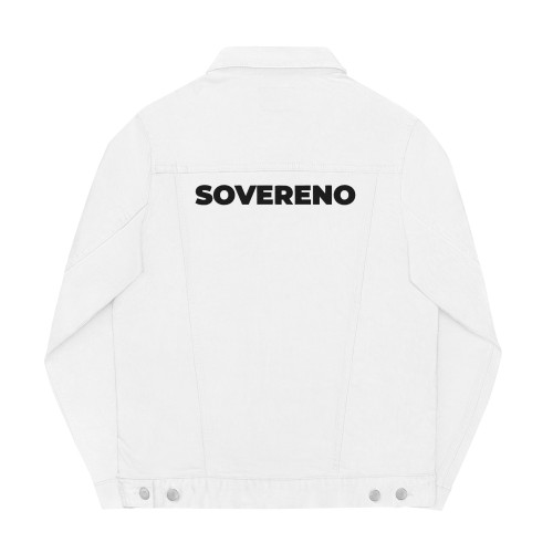 Men's White SOVERENO Classic Denim Jacket - Model I