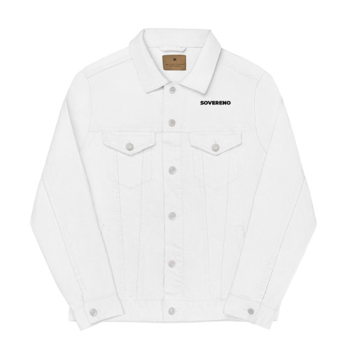 Men's White SOVERENO Classic Denim Jacket - Model I