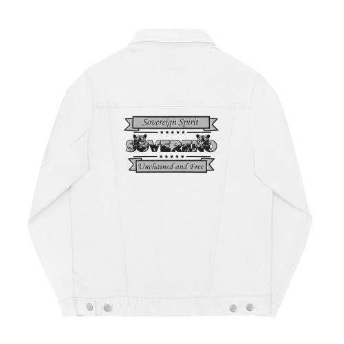 Men's White SOVERENO Classic Denim Jacket - Model III