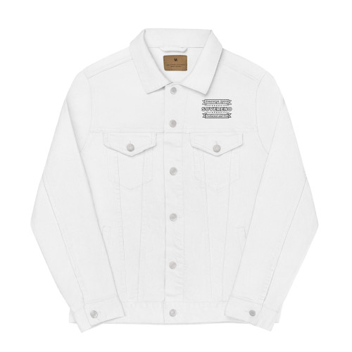 Men's White SOVERENO Classic Denim Jacket - Model III