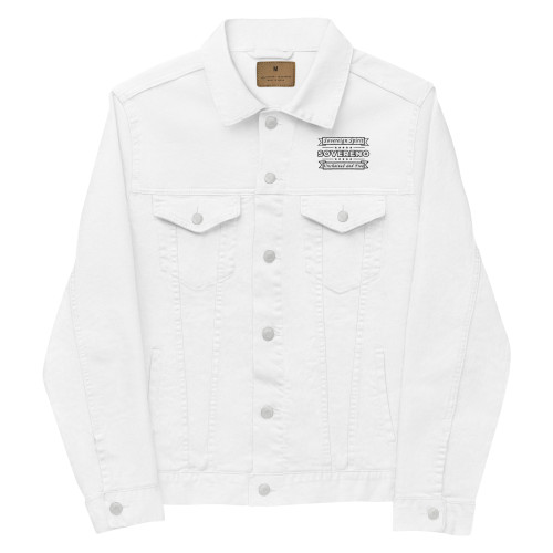 Men's White SOVERENO Classic Denim Jacket - Model III