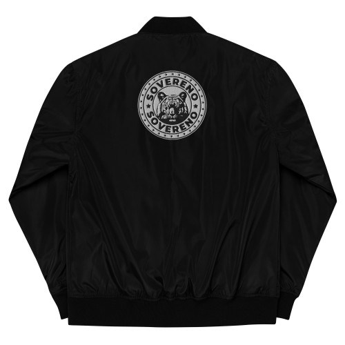 Men's Black SOVERENO Premium Bomber Jacket - Model I