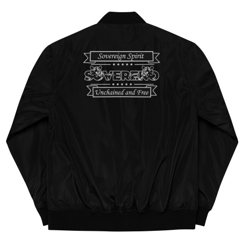 Men's Black SOVERENO Premium Bomber Jacket - Model II