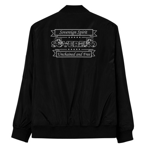 Men's Black SOVERENO Premium Bomber Jacket - Model II