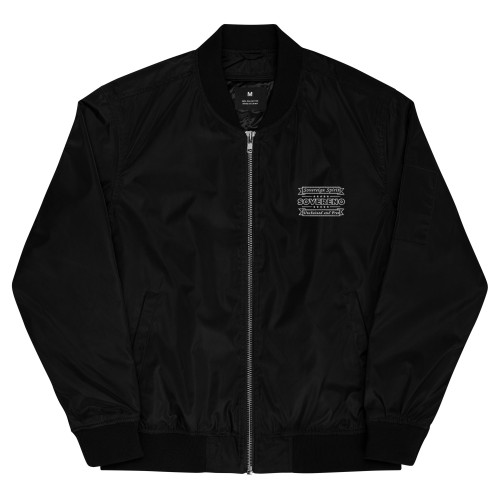 Men's Black SOVERENO Premium Bomber Jacket - Model II