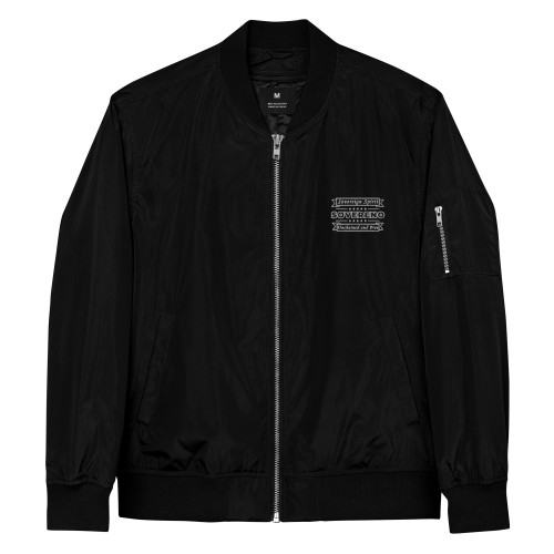 Men's Black SOVERENO Premium Bomber Jacket - Model II