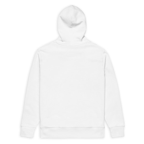 Men's White SOVERENO Hoodie with a BIG logo on the front - Model III