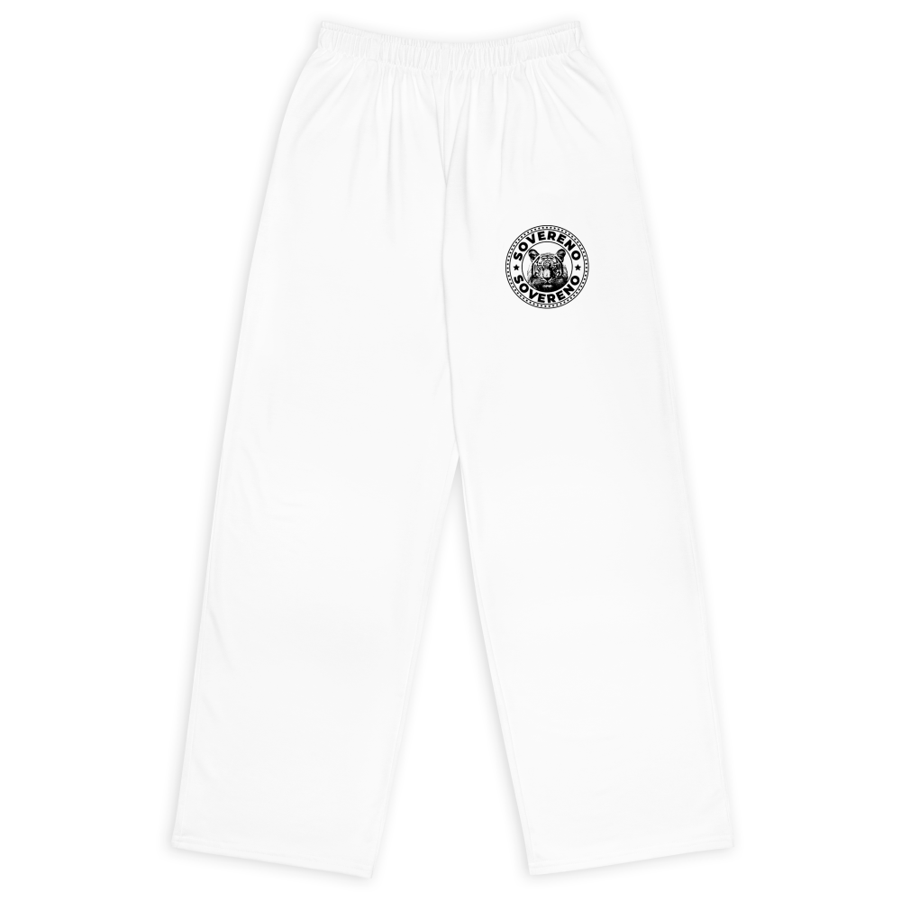 Men's White SOVERENO Pants with a Tiger on the front - Model I